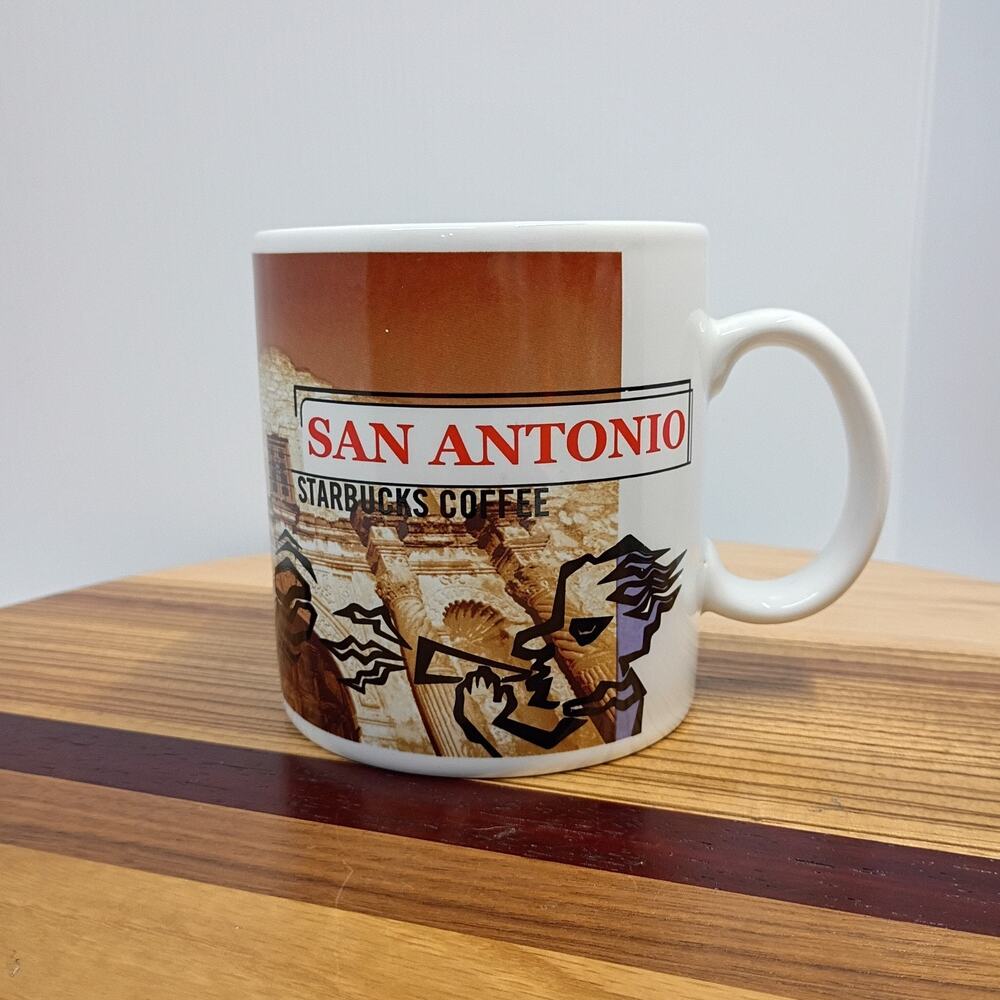 Starbucks San Antonio Texas Coffee Mug City Collage Oversize 20 oz 1998